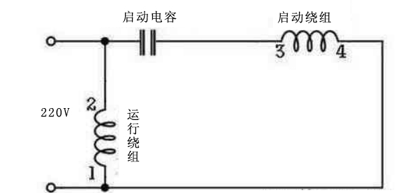 220V单相交流电机接线图